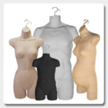 Lot of 5 Flesh Mannequin Forms Plastic Dress maniquin items in 