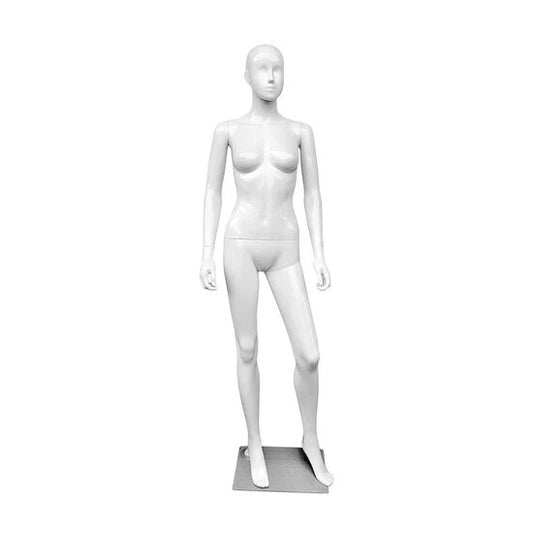 Polypropylene Plastic Glossy White Female Mannequin