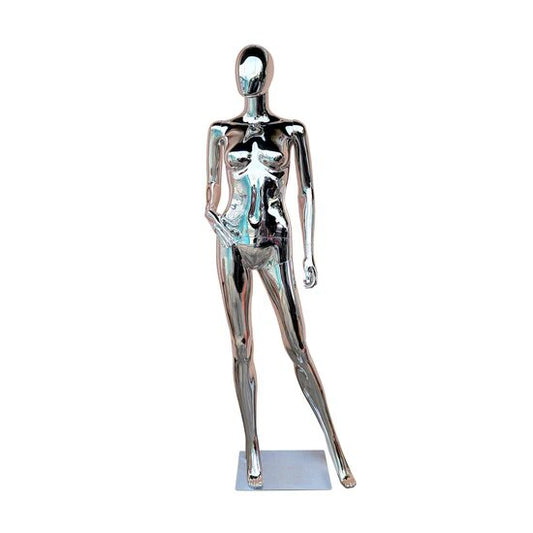 Polypropylene Plastic Chrome Female Mannequin