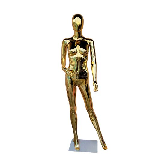 Polypropylene Plastic Chrome Female Mannequin